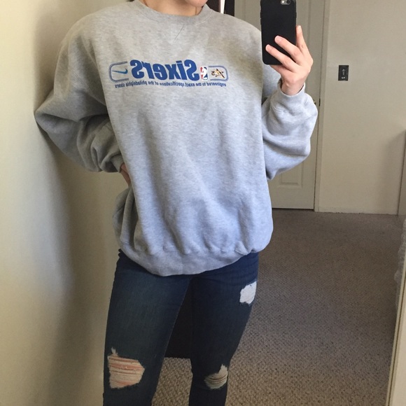 sixers crewneck sweatshirt